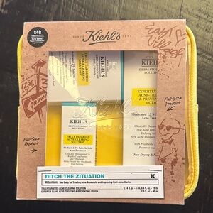 Kiehl's Acne Treatment Set with Bright Yellow Pouch